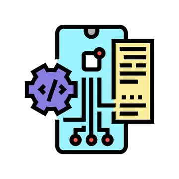 Testing application color icon vector illustration Stock Illustration