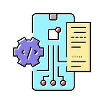 Testing application color icon vector illustration イラスト素材