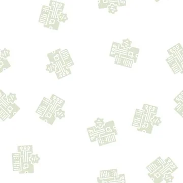 Testing application glyph seamless pattern 스톡 일러스트