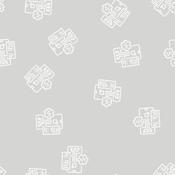 Testing application line seamless pattern 스톡 일러스트