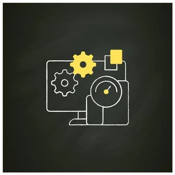 Testing apps chalk icon Stock Illustration