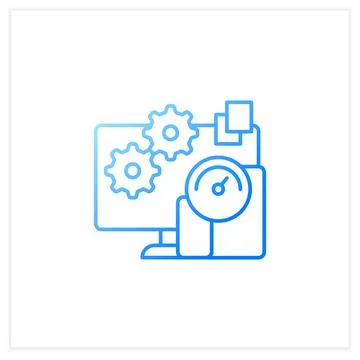 Testing apps gradient icon Illustrazione stock