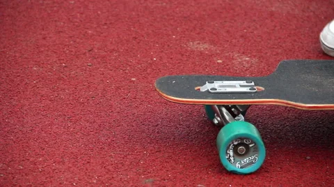 Testing balance on skate board 스톡 동영상 46012193