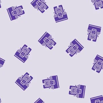 Testing battery glyph seamless pattern Illustrazione stock