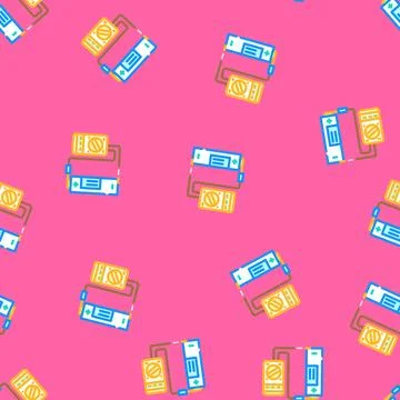 Testing battery vector seamless pattern Illustrazione stock