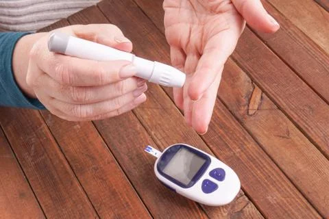 Testing the blood glucose level Stock Photos