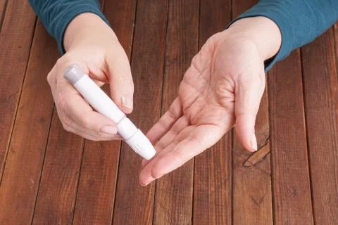 Testing the blood glucose level Stock Photos