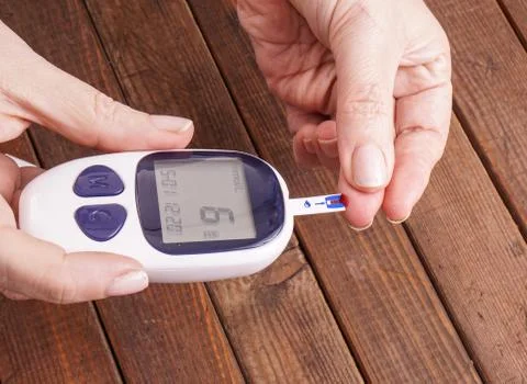 Testing the blood glucose level Stock Photos