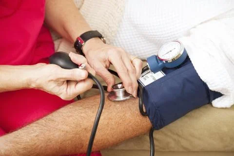 Testing Blood Pressure - Closeup Stock Photos