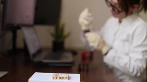 Testing blood samples for viral risks Stock-Footage 337571321