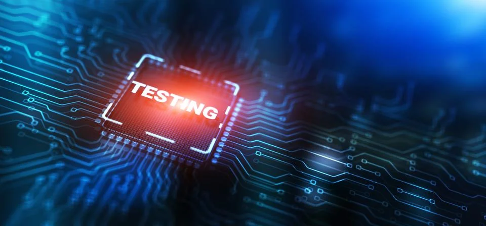 Testing Business Process. Abstract design of illustrations with the inscription Illustrazione stock