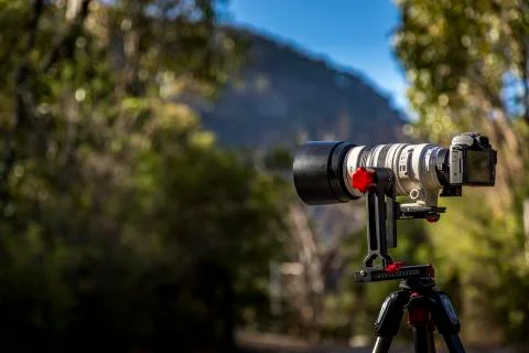 Testing Canon EOS M50 with a Canon 100-400 L lens in the Grampians. Stock Photos