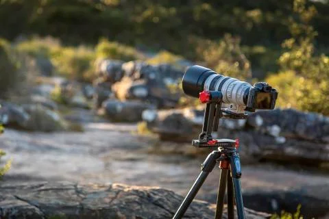 Testing Canon EOS M50 with a Canon 100-400 L lens in the Grampians. Stock Photos