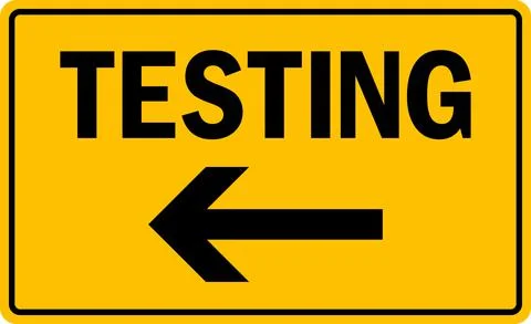 Testing center with direction sign. Illustrazione stock
