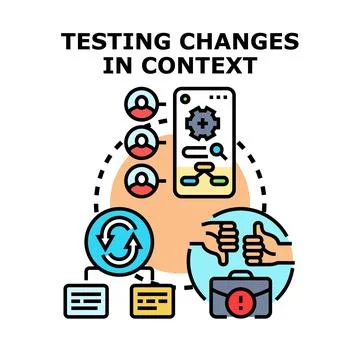 Testing changes in context for problem solving イラスト素材