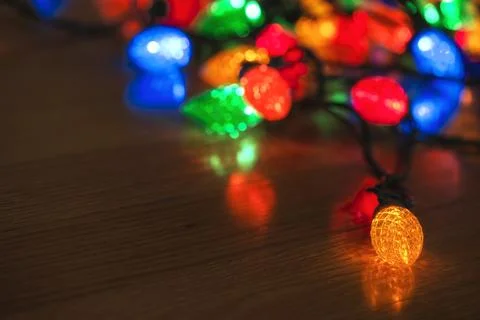 Testing Christmas lights Foto stock