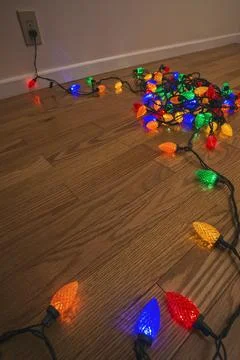 Testing Christmas lights Foto stock