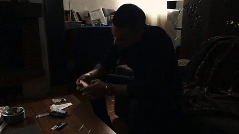 Testing cocaine and instant effect Stock Footage 94407522