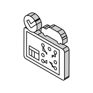 Testing computer electronic system car isometric icon vector illustration Stock Illustration