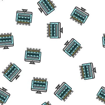 Testing computer screen semiconductor manufacturing vector seamless pattern Stock Illustration