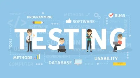 Testing concept illustration. Stock Illustration