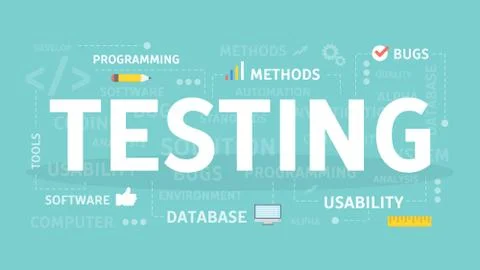 Testing concept illustration. Stockillustratie