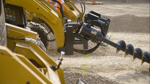 Testing Construction Vehicle Close-Up Stock Footage 127035881