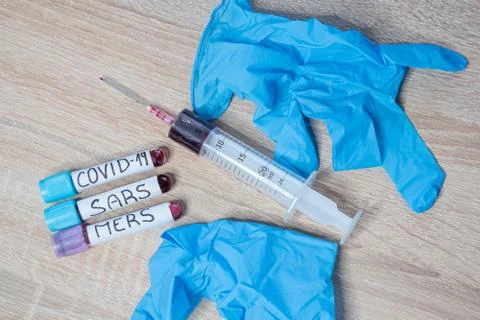 Testing at covid-19. Stock Photos