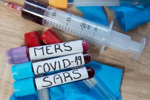 Testing at covid-19. Stock Photos