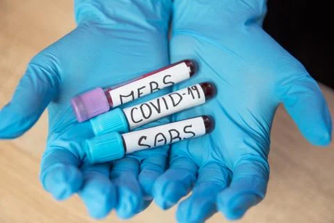 Testing at covid-19. Stock Photos