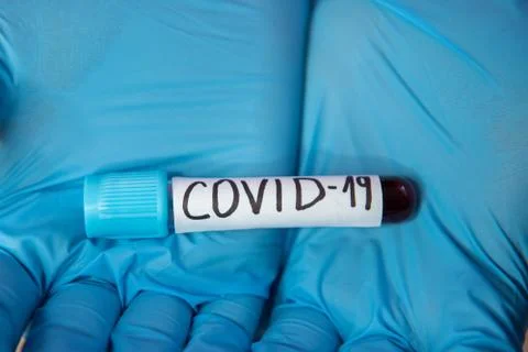 Testing at covid-19. Stock Photos