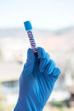 Testing at covid-19. Stock Photos