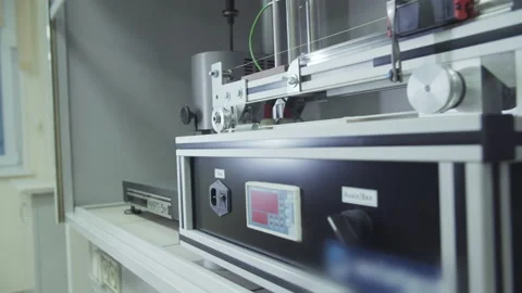 Testing device for checking quality of plastic products Stock Footage 232203024