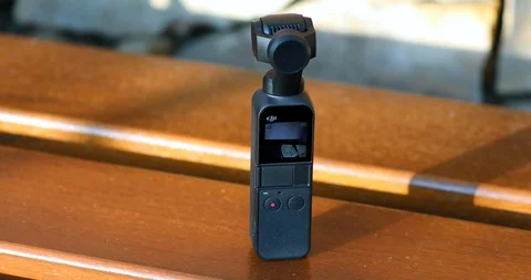Testing DJI Osmo Pocket Camera Outdoors Video stock 103113162