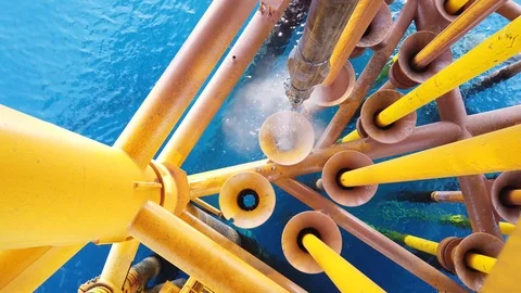 Testing a drilling mud motor (positive displacement motor) Stock Footage 111187996