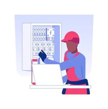 Testing of electrical wiring isolated concept vector illustration. Stock Illustration