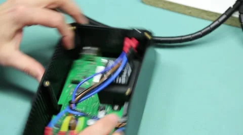 Testing of electronic dashboard  plate Stock-Footage 61130760