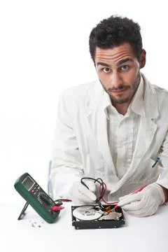 Testing electronics Stock Photos