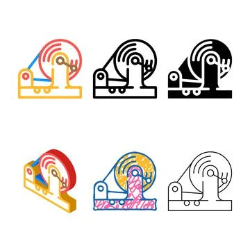 Testing equipment electromagnetic color variations icon vector Stock Illustration