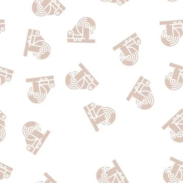 Testing equipment electromagnetic glyph vector seamless pattern Stock Illustration
