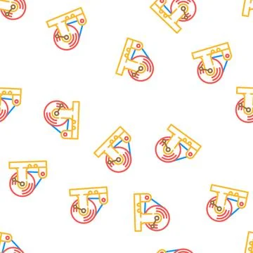 Testing equipment electromagnetic vector seamless pattern 스톡 일러스트