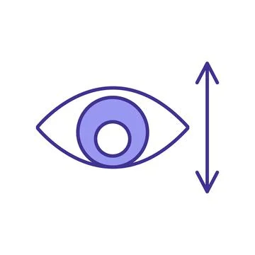 Testing eye reflectors RGB color icon 스톡 일러스트