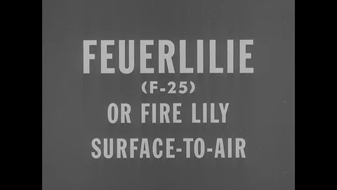 Testing Feuerlille surface to air rocket Stock Footage 103383880