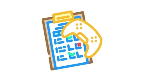 Testing game development color icon animation Stock Footage 327266959