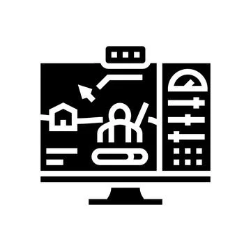 Testing game development glyph icon vector illustration Stock Illustration