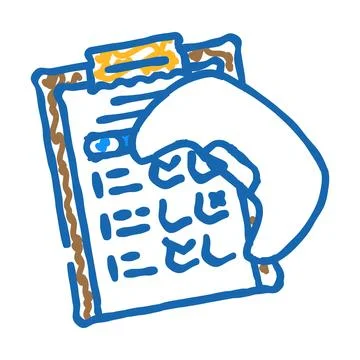 Testing game development icon doodle illustration Stock Illustration