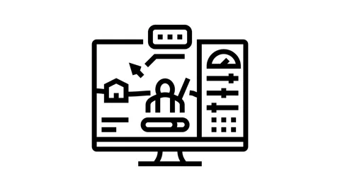 Testing game development line icon animation 库存影片 326131516