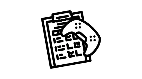 Testing game development line icon animation 库存影片 326760411