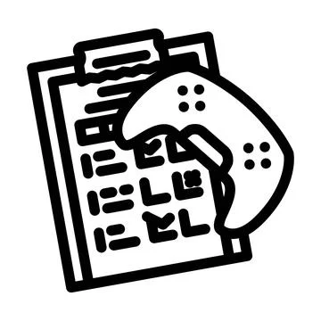 Testing game development line icon vector illustration Stock Illustration