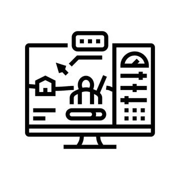 Testing game development line icon vector illustration Stock Illustration